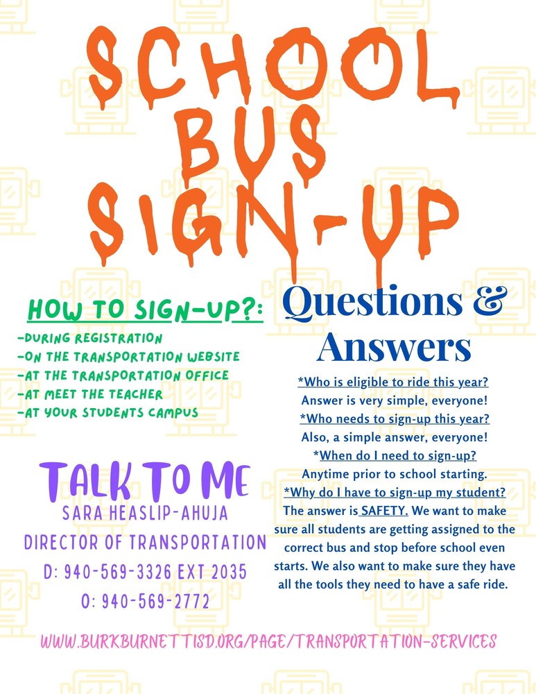 School Bus Sign-UP