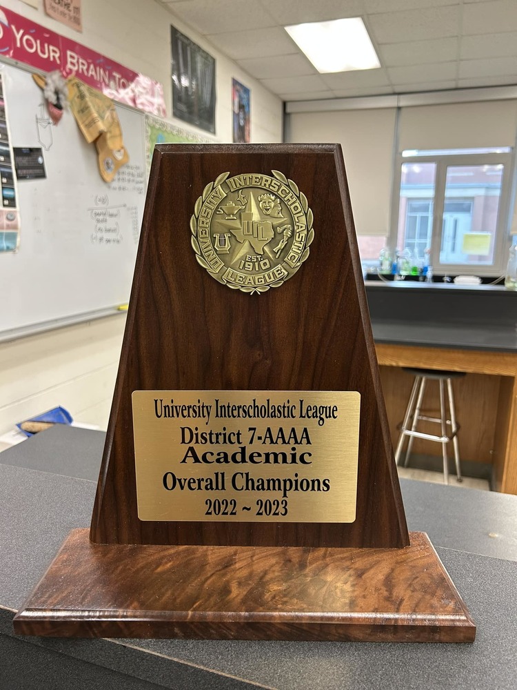District 7-4A UIL Academic Overall-Champions