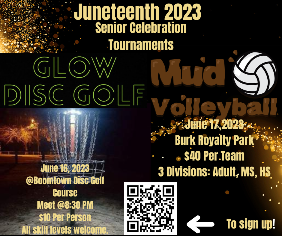 Disc Golf and Mud Volleyball sign-ups