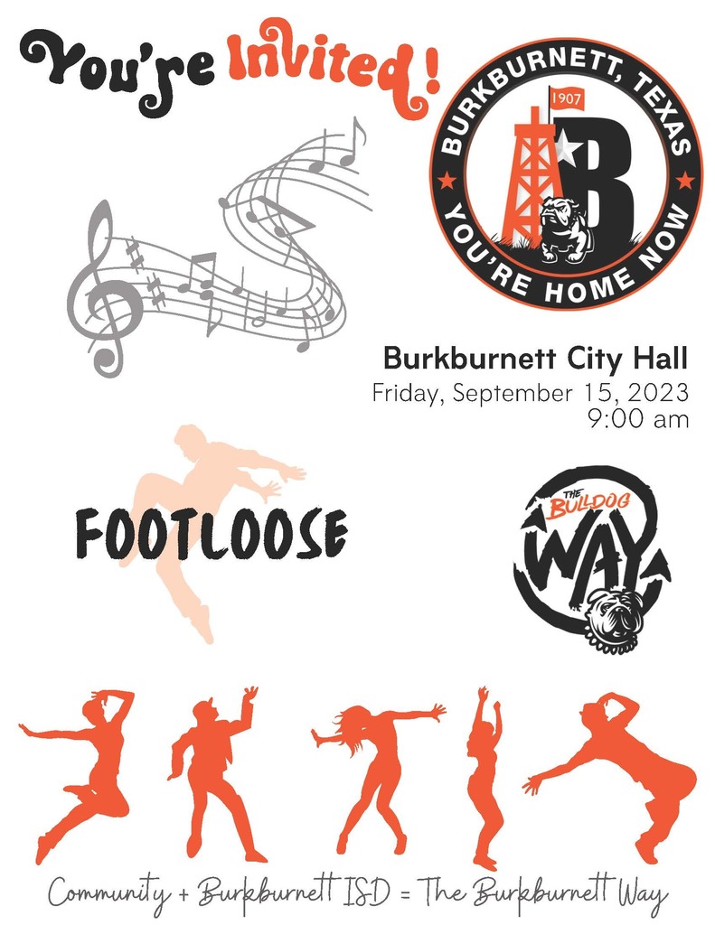 Your Invited! Burkburnett City Hall 9 am Footloose